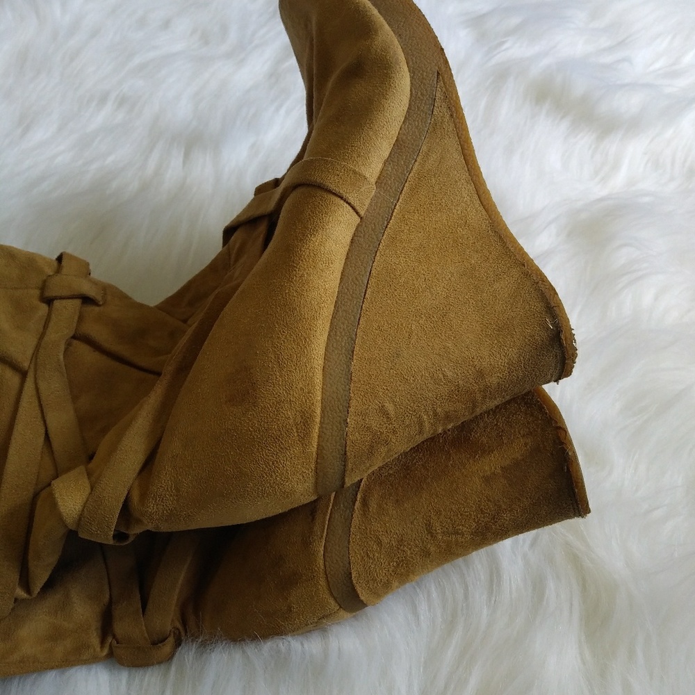 Women's Brown Tall Heeled Boots - Picture 4 of 8